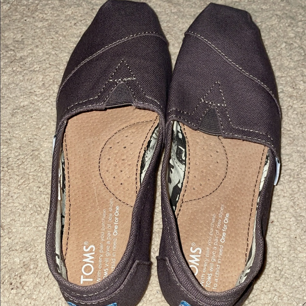 Womens Charcoal Gray Toms